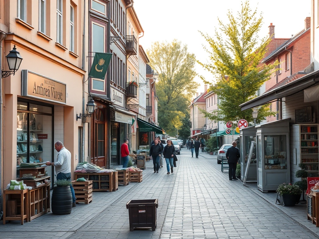 Widok na uzdrowiskową Polanicę-Zdrój z dominującymi budynkami sanatoryjnymi i zielenią